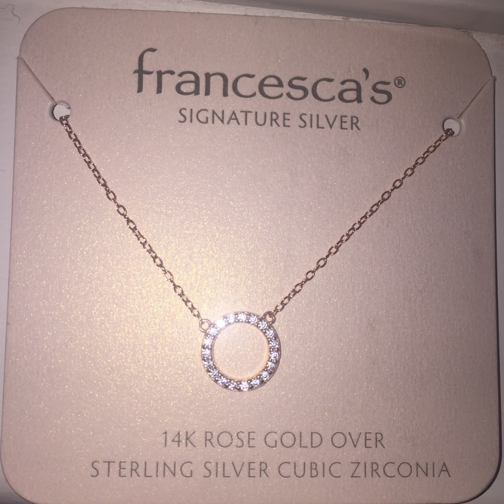 Francesca’s 14k Rose gold sterling silver necklace